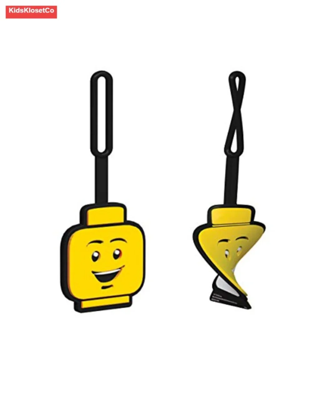 LEGO Minifigure Silicone Luggage Tag Backpack Charm Yellow